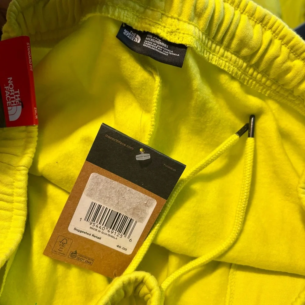 North Face Sweat Shorts Neon Yellow NWT Men’s Casual Loungewear
